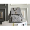 Chanel grey calfskin backpack