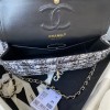 Chanel tweed classic flap bag 25cm