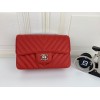 Chanel CF 20cm bag in red Caviar leather