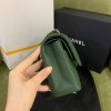 Chanel green caviar flap bag 25cm
