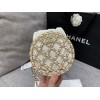 Chanel Round Mini Small Chain White Crossbody Bag