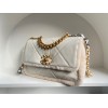Chanel 19 shearling lampskin white flap bag ( Available in short time)