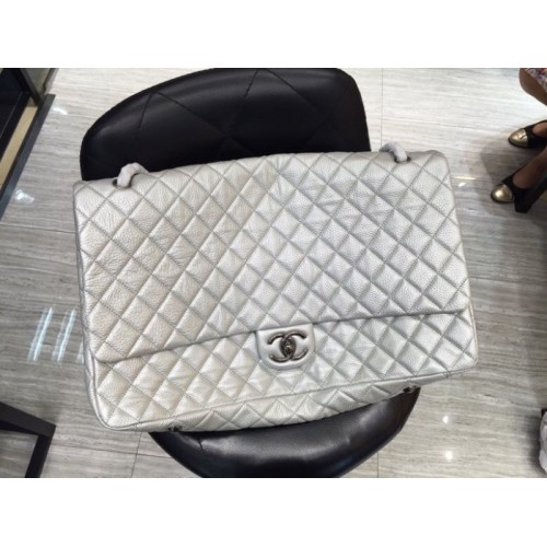 Chanel Flap Travel Bag in Silver