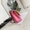 Chanel flap bag 2 tone pink bag 25cm