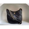 Chanel 22p hobo black lambskin gold hardware bag