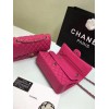 CHANEL 1112 Rose Red Medium Size 2.55 Lambskin Leather Flap Bag With Gold/Silver Hardware