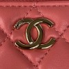 Chanel CC vanity pink leather handle bag