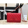 Chanel Woc CC caviar leather red 19cm