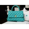 Chanel Coco Handle Blue Small Caviar Bag