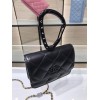 Chanel Lambskin Card Holder All Black AP2397