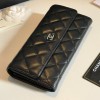 Chanel black lambskin silver hardware wallet
