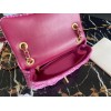 Chanel 21A Jewel Chain Pink Velvet Bag