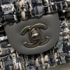 Chanel tweed classic gray flap bag 25cm