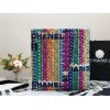 Chanel colorful tote shopping bag