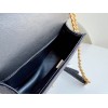 Chanel 22A Small Boy Messenger Blue Velvet Bag