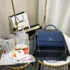 Chanel Coco Grained Calfskin Denim Flap Bag 29cm