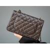 Chanel CF double flap lambskin brown leather 25cm bag