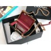 Chanel mini boy 22A gold red bag