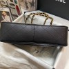 Chanel flap bag caviar gold hardware black leather