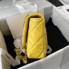 Chanel flapbag calfskin yellow 2020SS