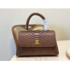 Chanel Coco Brown Python Mini Bag