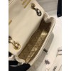 Chanel CF flap bag charms 2022 white