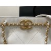 Chanel Calfskin Chain Shopping Bag AS2374 White