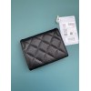 Chanel CC compact black caviar wallet