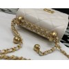 Chanel Quilted Lambskin Phone Holder with Chain Black