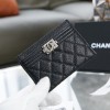 Chanel boy silver card holder