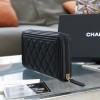 Chanel boy caviar black gold zipper wallet