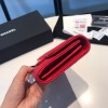 Chanel red caviar wallet
