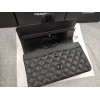 Chanel caviar all black medium size 25 flap bag