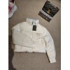 Prada nylon puffer coat ( black/ white)