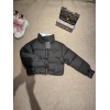 Prada nylon puffer coat ( black/ white)