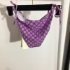 Gucci purple monogram bikini