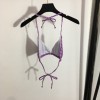 Gucci purple monogram bikini