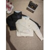 Prada nylon puffer coat ( black/ white)