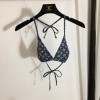 Louis Vuitton blue denim effect bikini