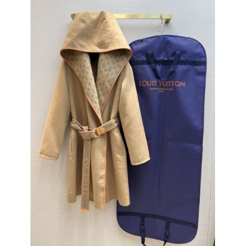 Louis Vuitton Wrap Coat in Beige