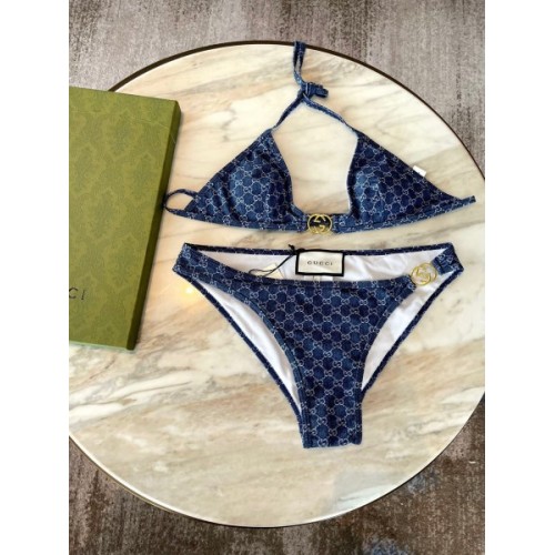 Gucci denim effect swimsuit