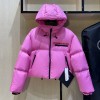 Prada pink puffer coat