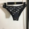 Louis Vuitton black denim effect bikini