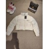 Prada nylon puffer coat ( black/ white)