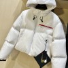 Prada white puffer coat