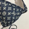 Louis Vuitton blue denim effect bikini