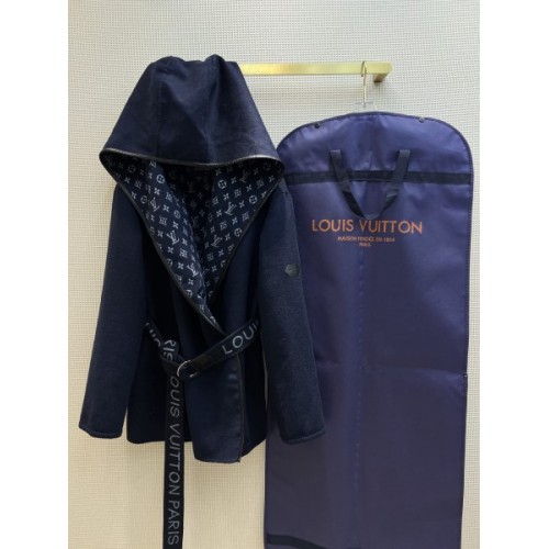 Louis Vuitton Wrap Coat in Blue