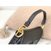 Dior Saddle Black Leather Bag