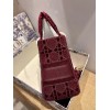 Dior Lady D-Lite Embroided Red 24cm