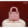 Dior lady mini pink leather gold hardware bag